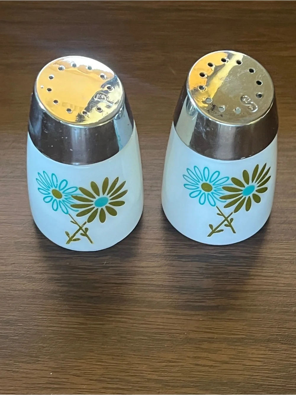 Vintage Dispensers Inc. Milk Glass Salt and Pepper Shakers from the 70s